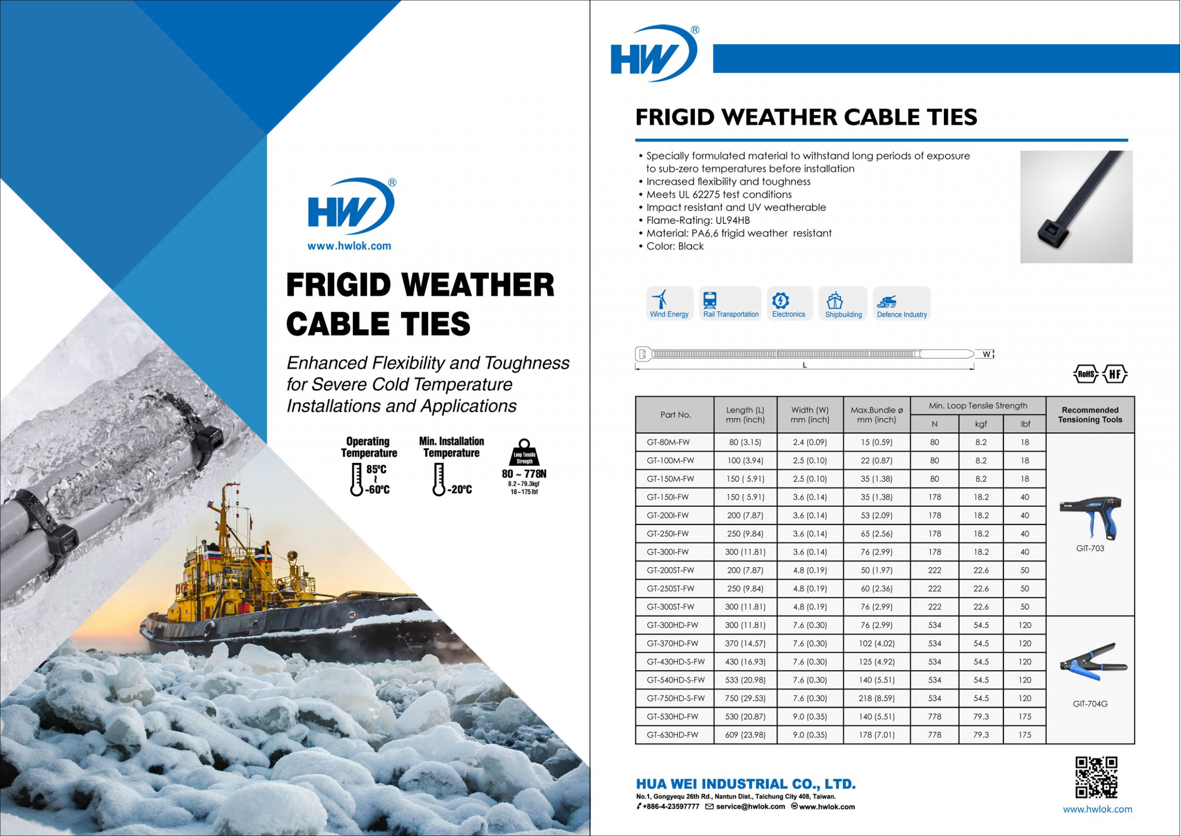 Frigid Weather Resistant Cable Ties Flyer