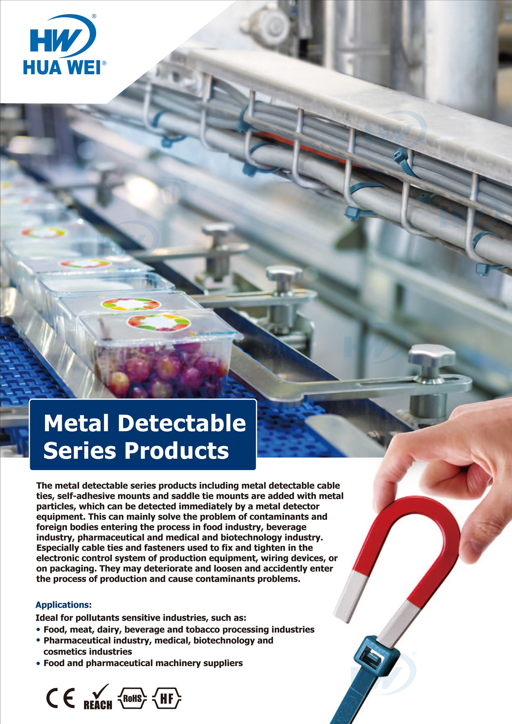 Productos de la serie detectable por metales-DM
