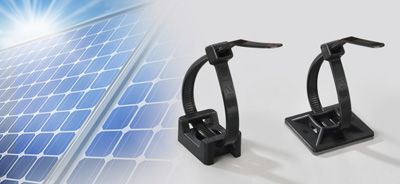 Montajes de bridas de cables para paneles solares