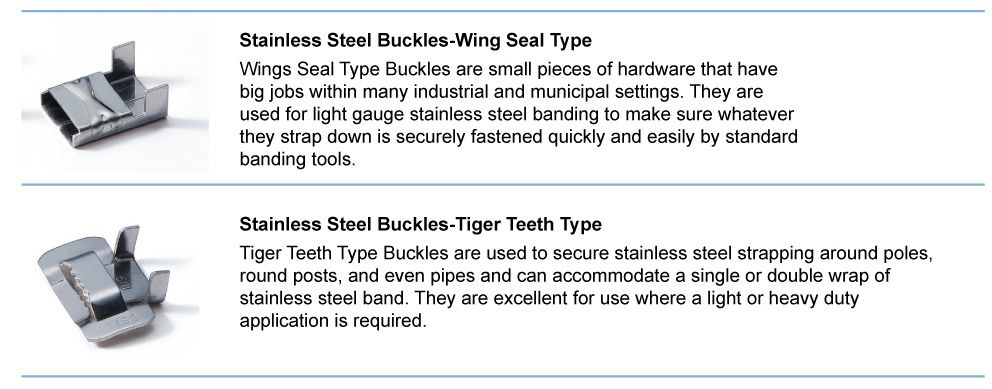 Los tipos de hebillas de acero inoxidable