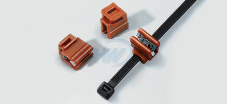 固定夹,内嵌金属夹,PA66,最大允许带宽0.20"(5mm) - 固定夹