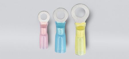 绝缘热收缩圆型端子(焊接), 适用线径4-6 mm², 适用螺丝尺寸M8 - 绝缘热收缩圆型端子(焊接)