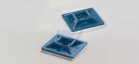 Metal Detectable Cable Tie Mounts, Self Adhesive, PA66MP (Polyamide 6.6 with metal particles), 3.2mm Max. tie width - Metal Detectable Self Adhesive Cable Tie Mounts