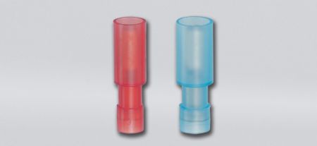 尼龙全绝缘子弹型母端连接器(易进式), 适用线径0.5-1.5 mm² - 尼龙全绝缘子弹型母端连接器(易进式)