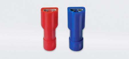 尼龙全绝缘平揷式母端连接器(易进式), 适用线径0.5-1.5 mm² - 尼龙全绝缘平揷式母端连接器(易进式)
