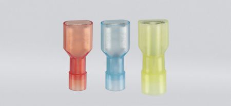 尼龙全绝缘平揷式母端连接器(易进式), 适用线径0.5-1.5 mm² - 尼龙全绝缘平揷式母端连接器(易进式)