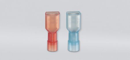 尼龍(四方型)全絕緣平揷式母端連接器(易進式), 適用線徑 0.5-1.5 mm² - 尼龍(四方型)全絕緣平揷式母端連接器(易進式)
