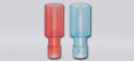 尼龙全绝缘子弹型公端连接器(易进式), 适用线径0.5-1.5 mm² - 尼龙全绝缘子弹型公端连接器(易进式)