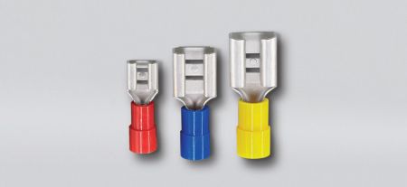 尼龙绝缘平插式母端连接器(易进式), 适用线径0.5-1.5 mm² - 尼龙绝缘平插式母端连接器(易进式)