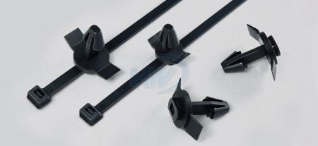 插鞘式束帶固定座,可嵌入式,PA66, 32x30mm,最大允許帶寬0.31"(7.9mm) - 可嵌入式束帶固定座