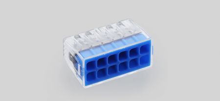 موصل أسلاك دفع، سلسلة PIC21، أزرق، 12 منفذ، نطاق الأسلاك الصلبة: 0.5-2.5mm²/ 22-12 AWG، نطاق الأسلاك المجدولة: 0.5-2.5mm²/ 22-14 AWG - موصل سلكي دفع PIC21-12