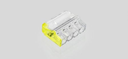 موصل سلكي دفع، سلسلة PIC21، أصفر، 4 منافذ، نطاق السلك الصلب: 0.5-2.5mm²/ 22-12 AWG، نطاق السلك المجدول: 0.5-2.5mm²/ 22-14 AWG - موصل سلكي دفع PIC21-4