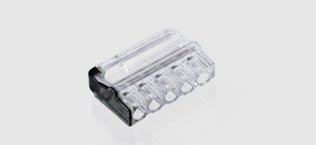 موصل سلكي دفع، سلسلة PIC21، رمادي، 5 منافذ، نطاق السلك الصلب: 0.5-2.5mm²/ 22-12 AWG، نطاق السلك المجدول: 0.5-2.5mm²/ 22-14 AWG - موصل سلكي دفع PIC21-5