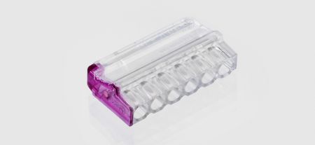 موصل أسلاك دفع، سلسلة PIC21، بنفسجي، 6 منافذ، نطاق الأسلاك الصلبة: 0.5-2.5mm²/ 22-12 AWG، نطاق الأسلاك المجدولة: 0.5-2.5mm²/ 22-14 AWG - موصل سلكي دفع PIC21-6