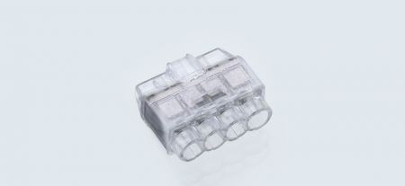 موصل سلكي دفع، سلسلة PIC35، شفاف، 4 منافذ، نطاق السلك الصلب: 0.5-2.5mm²/ 22-12 AWG، نطاق السلك المجدول: 1.0-2.5mm²/ 22-14 AWG - موصل سلكي دفع PIC35-4