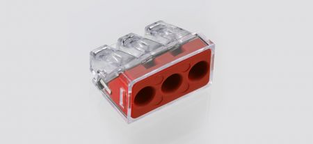 موصل سلك دفع، سلسلة PIC86، أحمر، 3 منافذ، نطاق السلك الصلب: 2.5-6.0mm² - موصل سلكي دفع PIC86-3