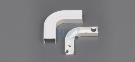Accesorios de canalización - Codo plano + Base, para GU-3520, 35x20mm, canalización de una pieza - Accesorios de canalización