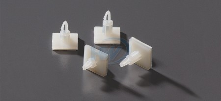 自黏式電路板固定支架,PA66,柱高(A)0.22"(5.6mm) - 自黏式電路板固定支架