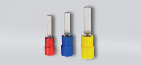 PVC绝缘刀型端子(易进式), 适用线径0.5-1.5 mm² - PVC绝缘刀型端子(易进式)